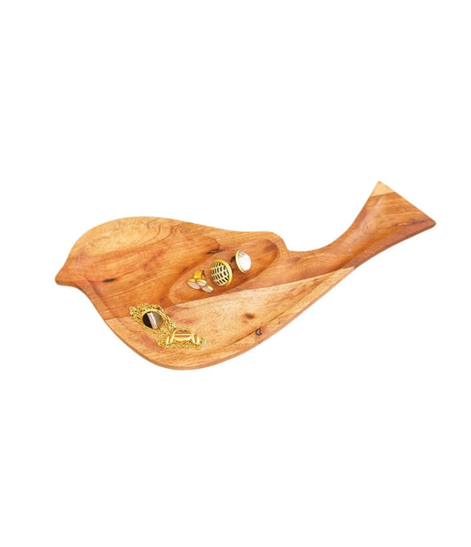 Bird Platter Wooden Decor