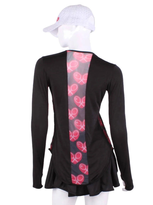 Women's Heart Mesh Long Sleeve Tee