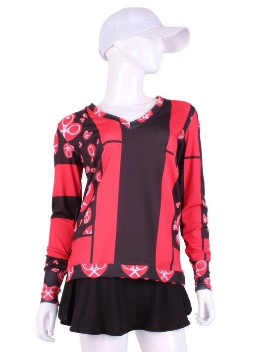 Women's Long Sleeve Very Vee Tennis Tee