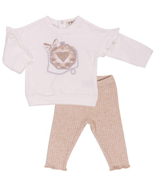 Mädchen Lurex Geldbörsen-Leggings-Set
