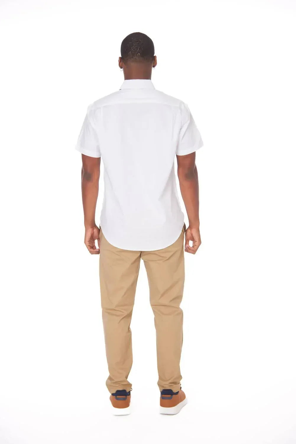 Cotton Stretch Short Sleeve Solid Shirt