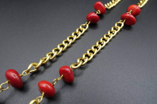 Women's Coral Sunglasses Chain