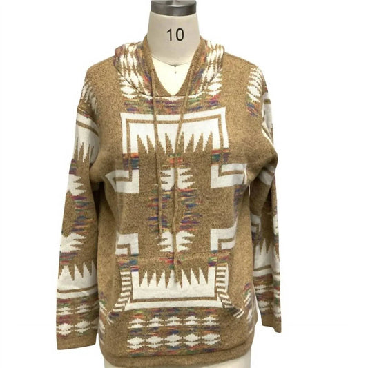 Azteken-Kapuzenpullover für Damen