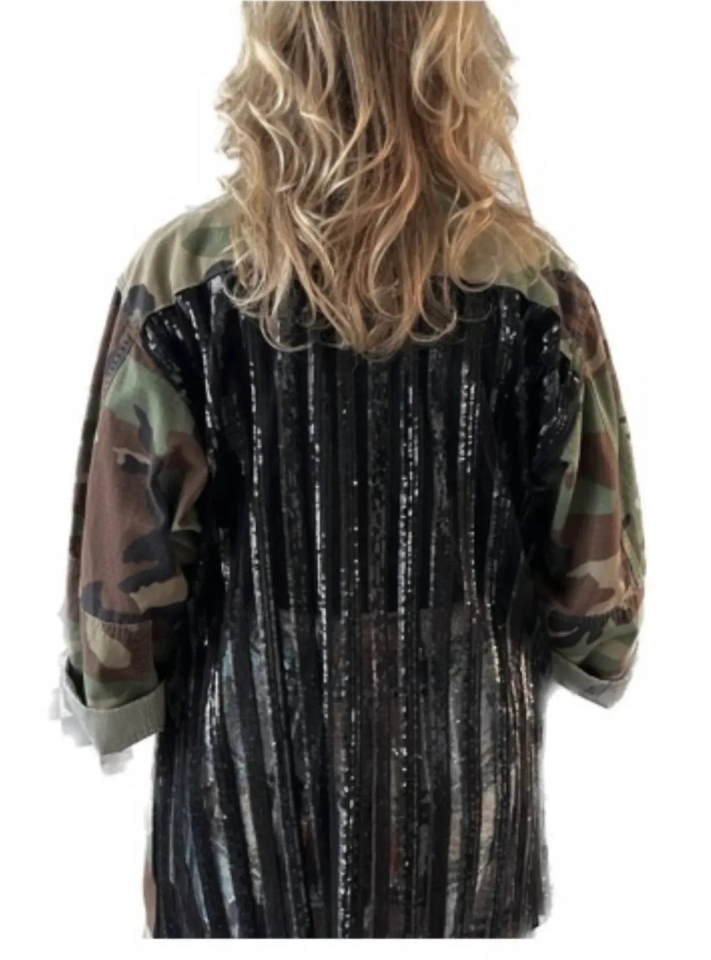Long Stripe Army Jacket