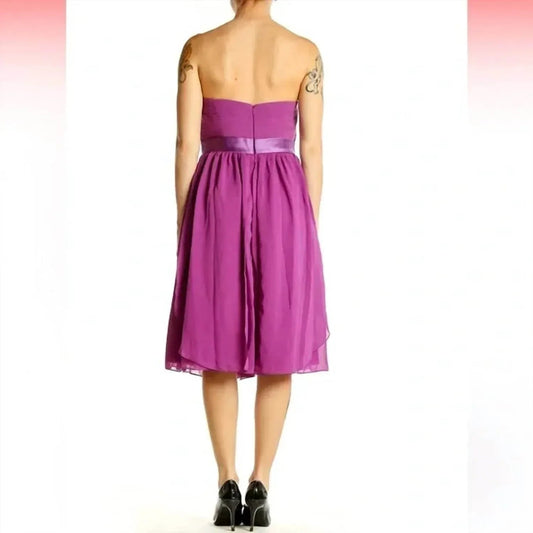 Trägerloses Chiffon-Partykleid