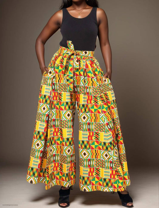 Afrikanische Hose mit weitem Bein