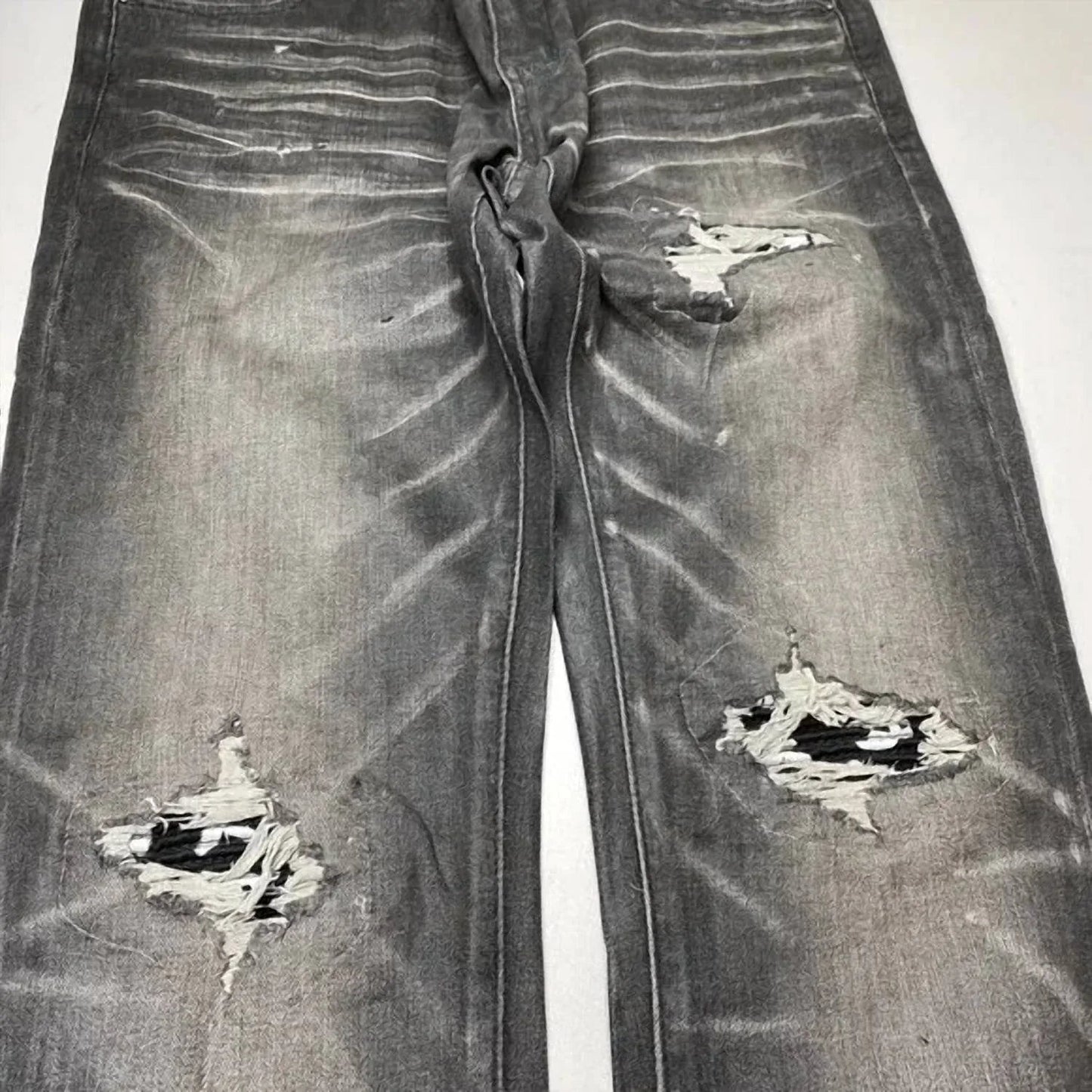 Herren Euro Distressed Denim Skinny Jeans