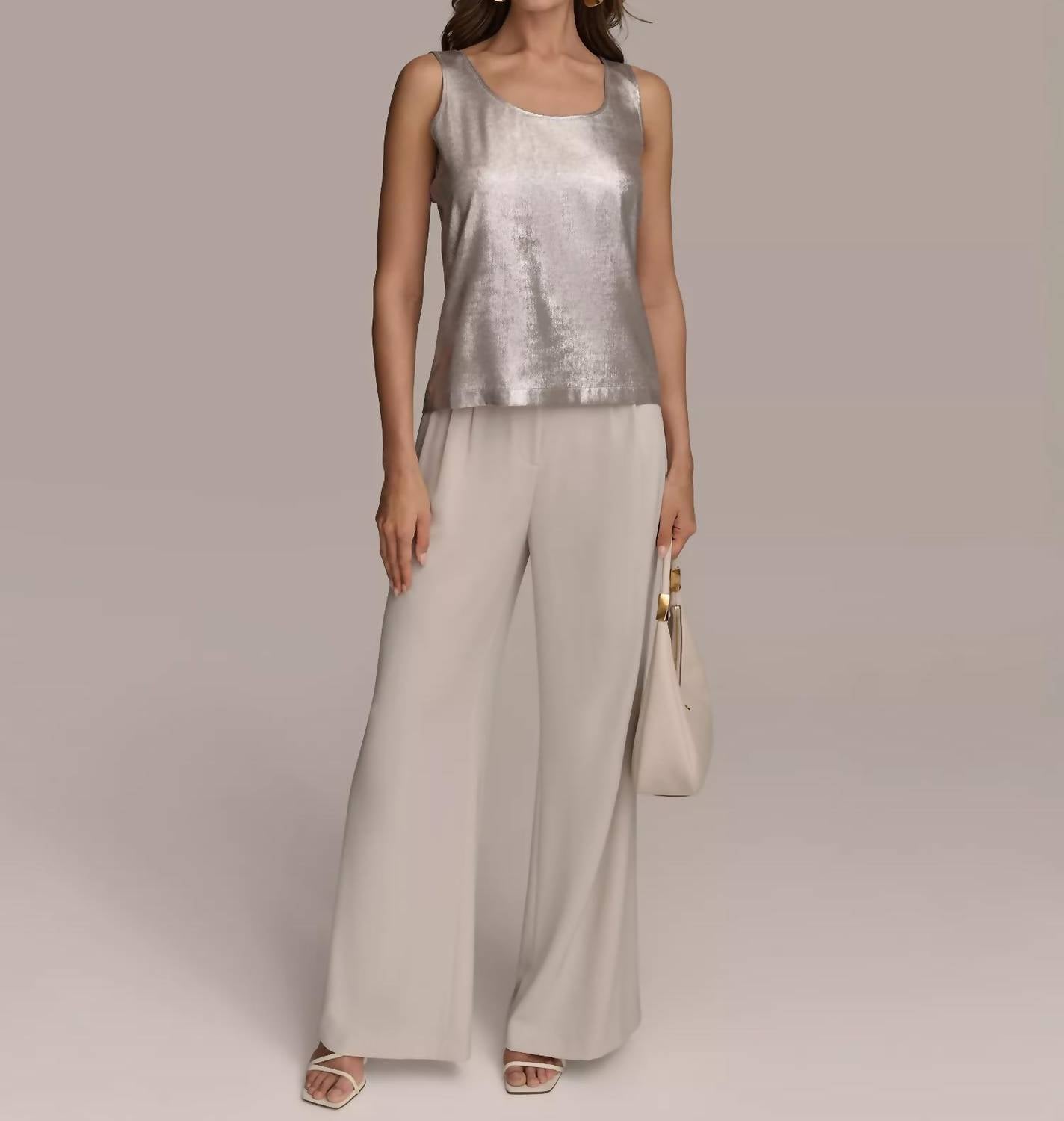 Metallic Scoop-neck Tank