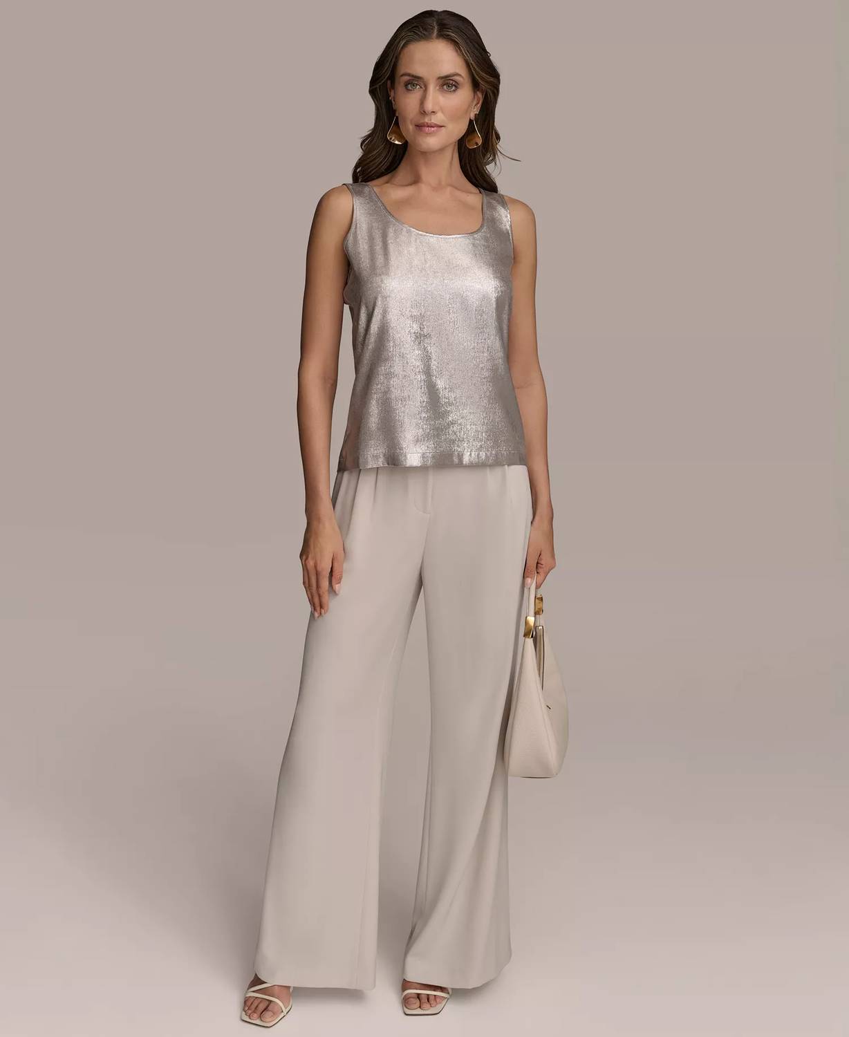 Metallic Scoop-neck Tank