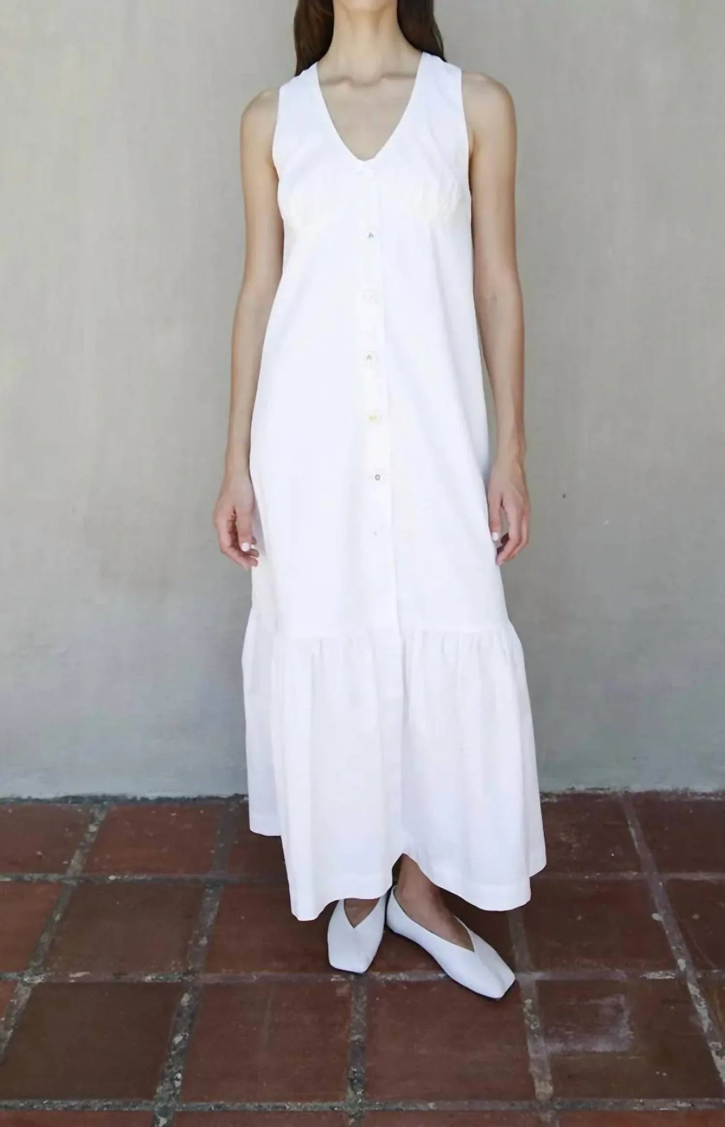 Adamo Maxikleid mit Knopfleiste