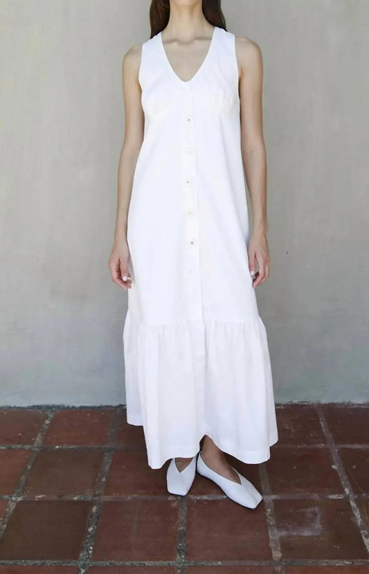 Adamo Button Front Maxi Dress