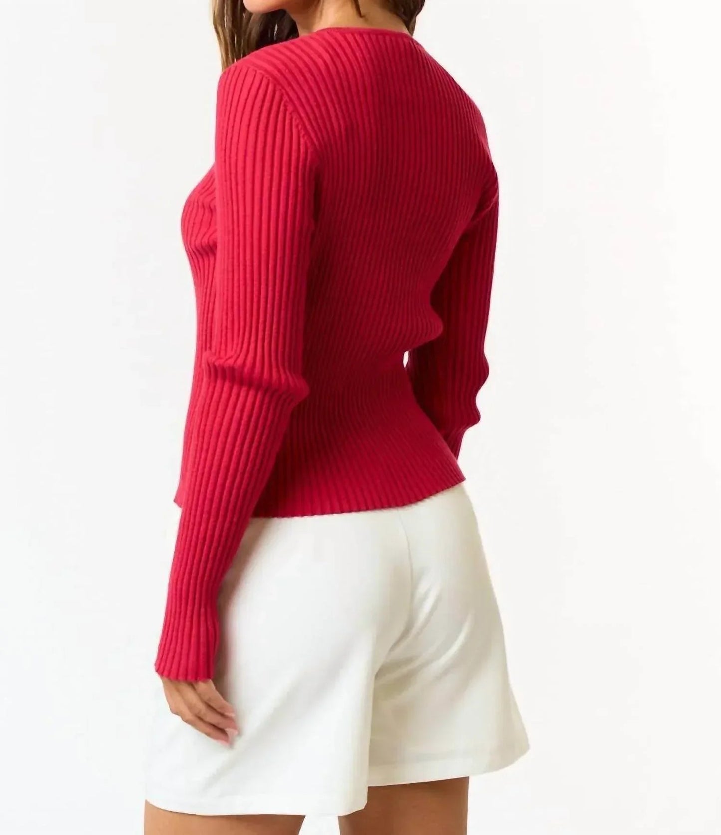 Pullover mit Schleifenausschnitt