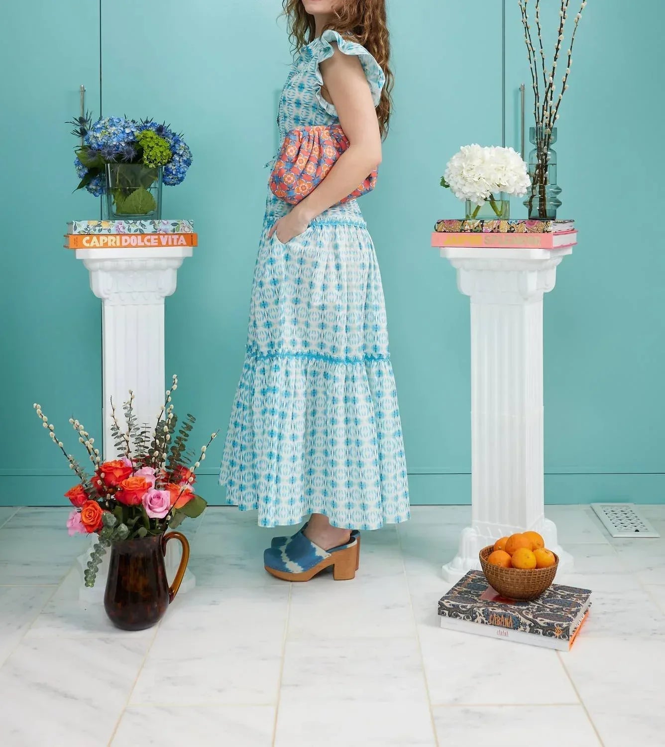 Flutter Sleeve Maxi Dress