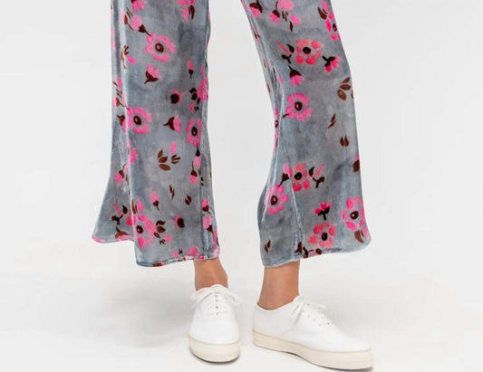 Samt-Hose mit weitem Bein