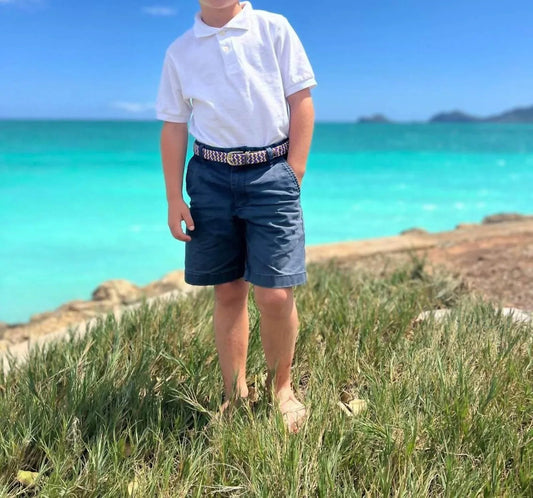Boy's Lil' Nola Herringbone Woven Stretch Belt