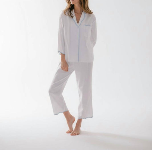 Vandy-Pyjama mit Muschelsaum
