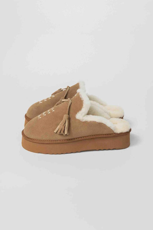 Women's Anita Suede And Sheepskin Mules