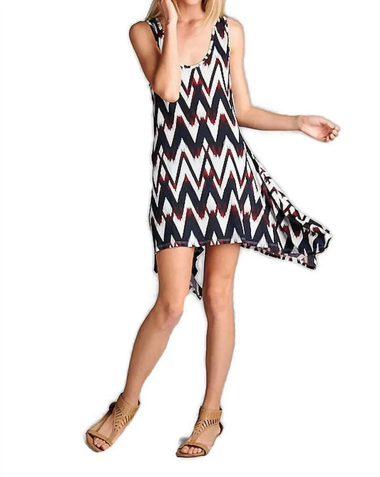 Brush Stroke Chevron Tank Top