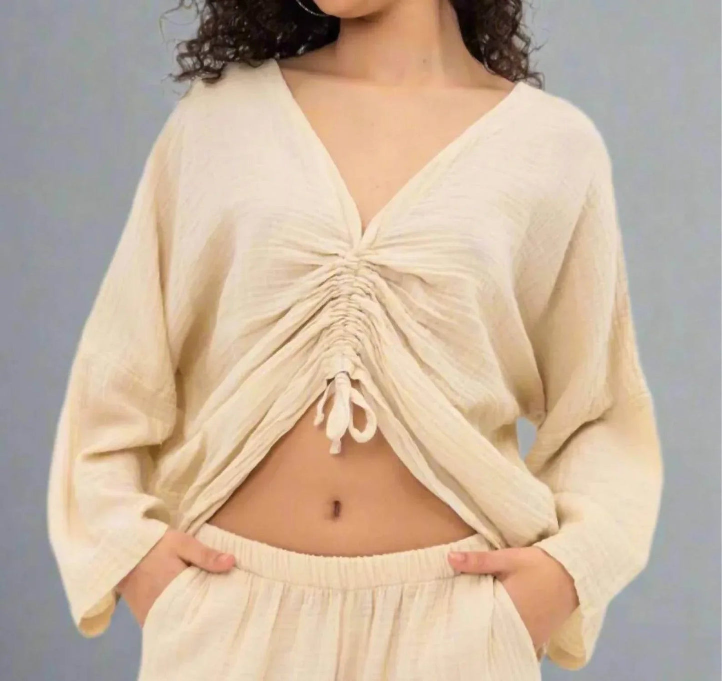Camille Gerüschte Bluse