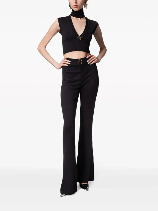 Star Stud Flare Pants
