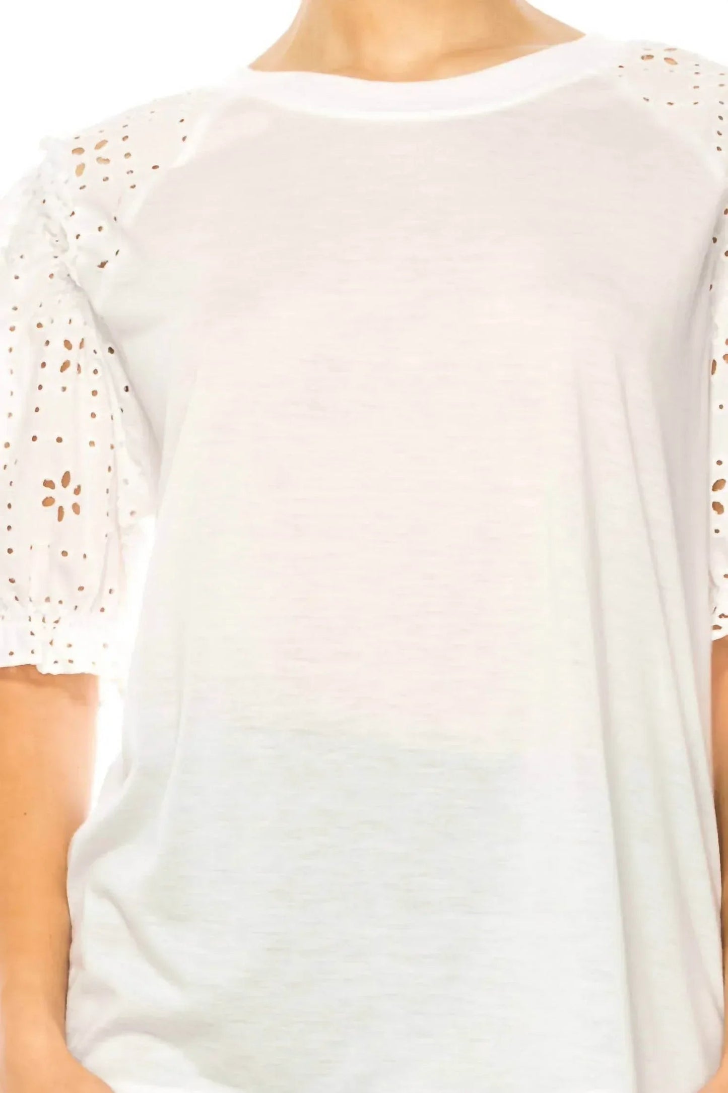 Eyelet Sleeve Raglan T-shirt