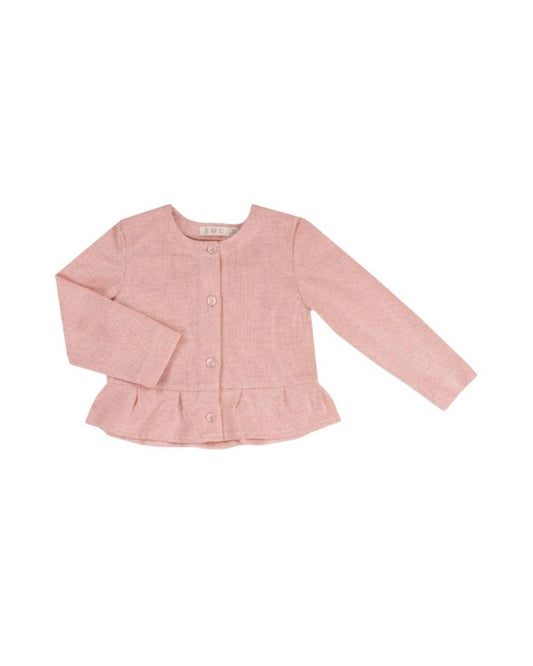 Gestrickte Kinderjacke mit Lurex