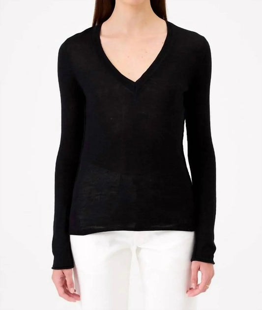 Elise Long Sleeve V-neck Sweater