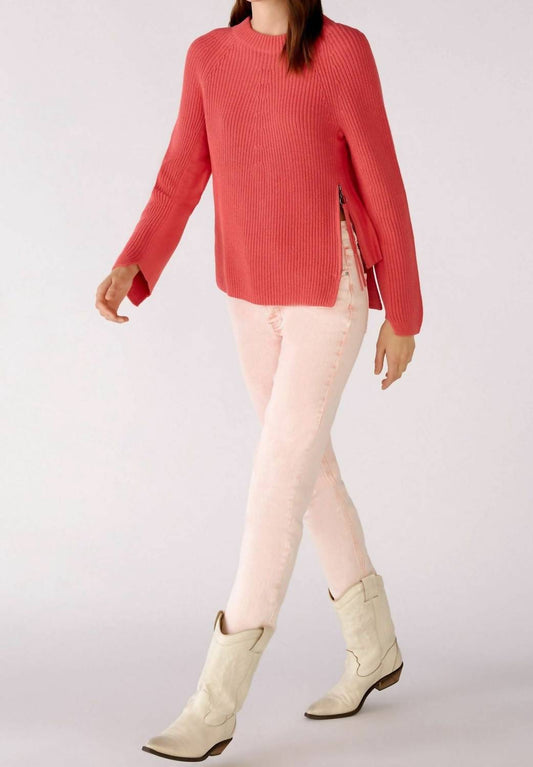 Crew Neck Open-back Ribbon Tie Knit Pullover Jumper
