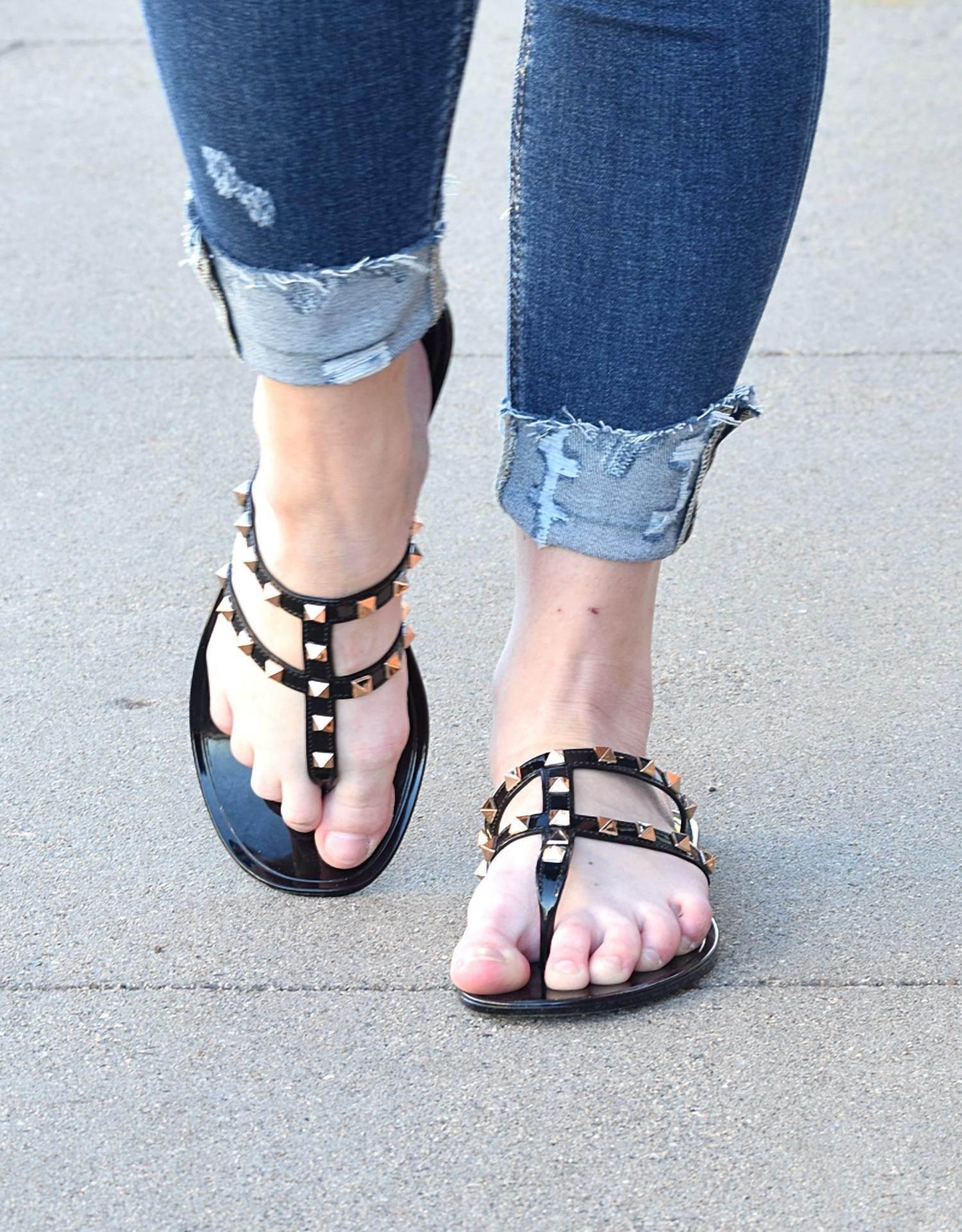 Damen-Sandalen mit Nieten