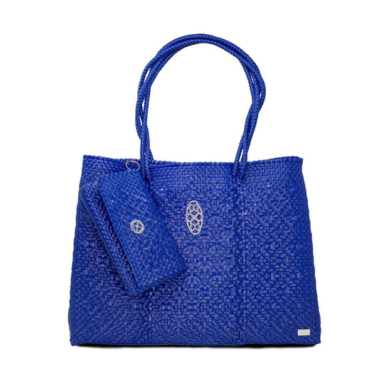 Women's Travel Woven Tote Bag With Clutch
