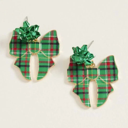 Women's Holly Holiday Bow Earrings