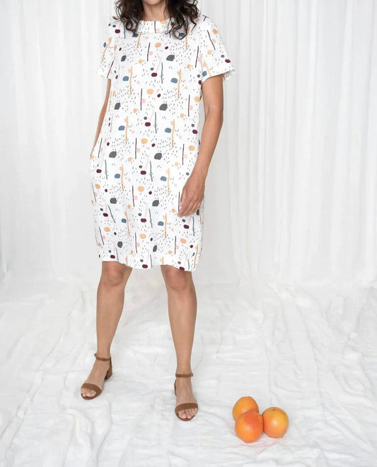 Emily Linen Print Dress