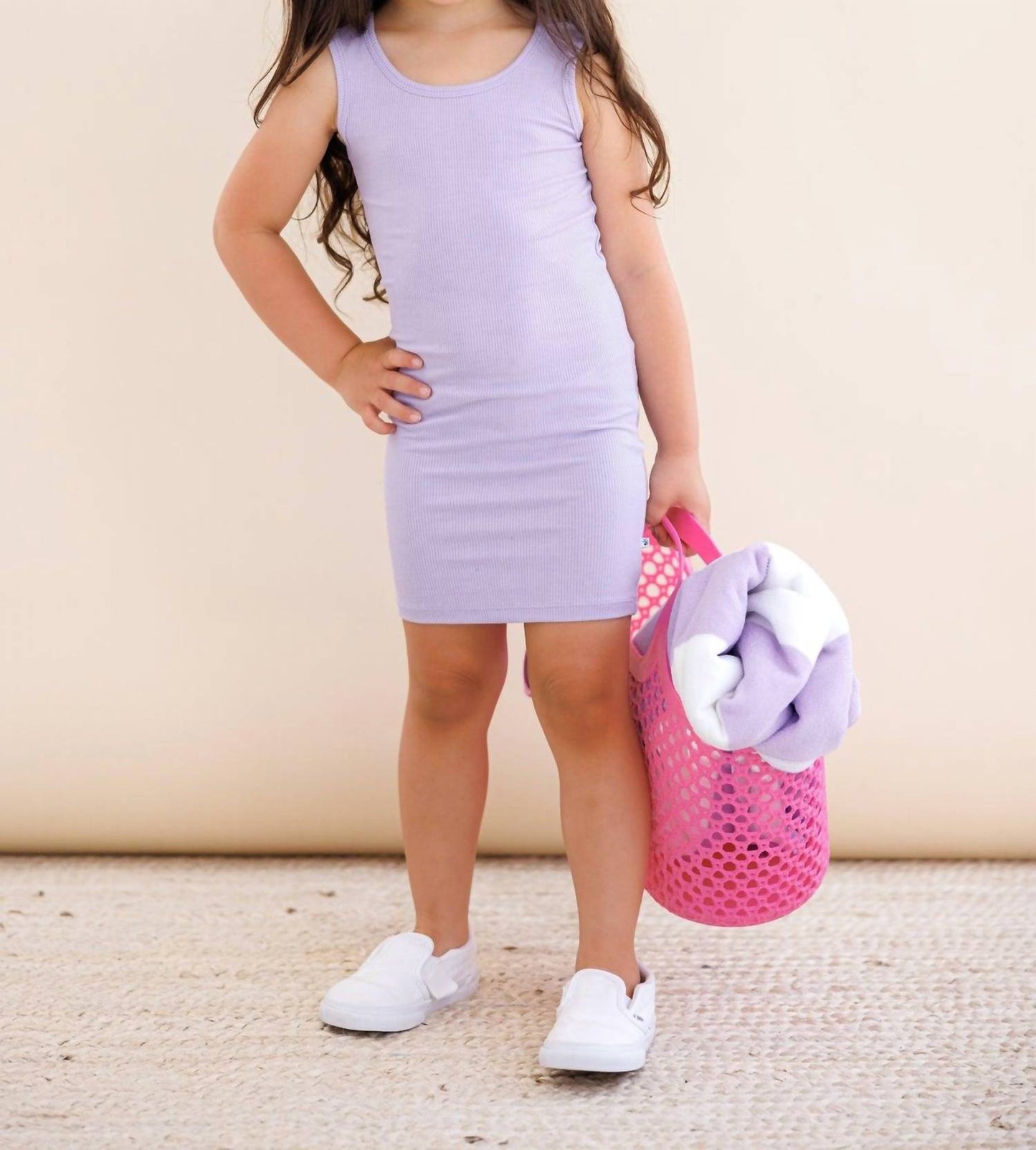 Geripptes Tanktop-Kleid