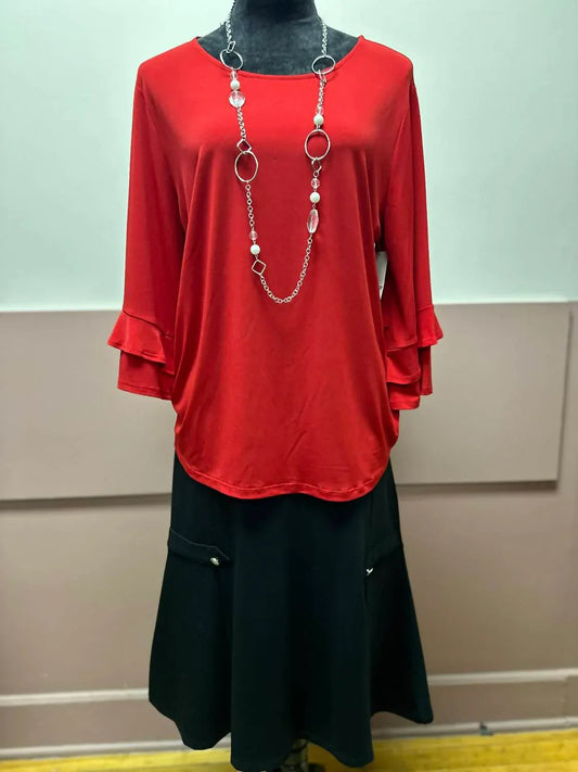 Women's Ruffle 3/4 Sleeve Blouse