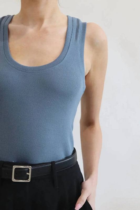 Essential Cotton Ribbed Tank Top
