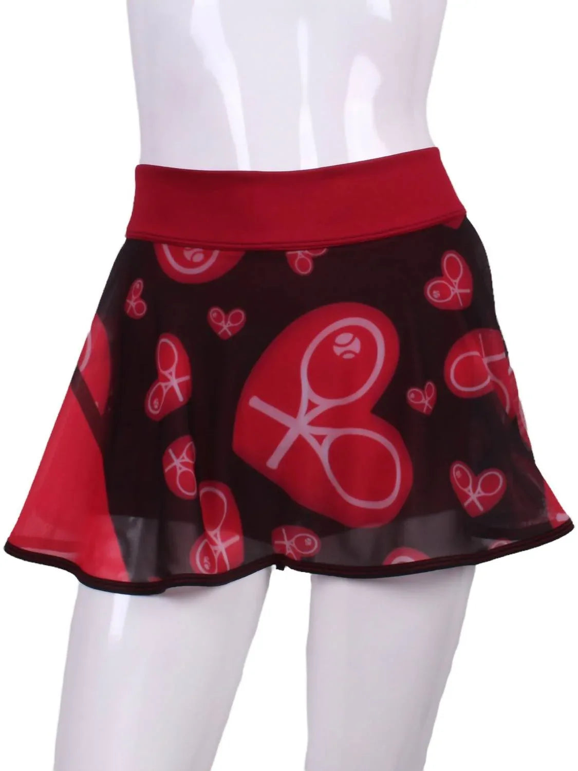 Damen Mesh O Tennisrock