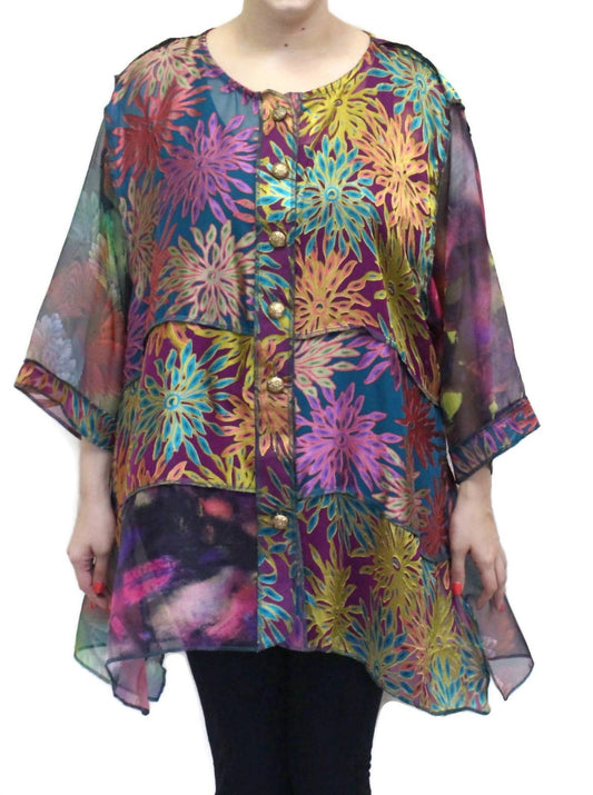 Floral Burnout Short Happy Jacket
