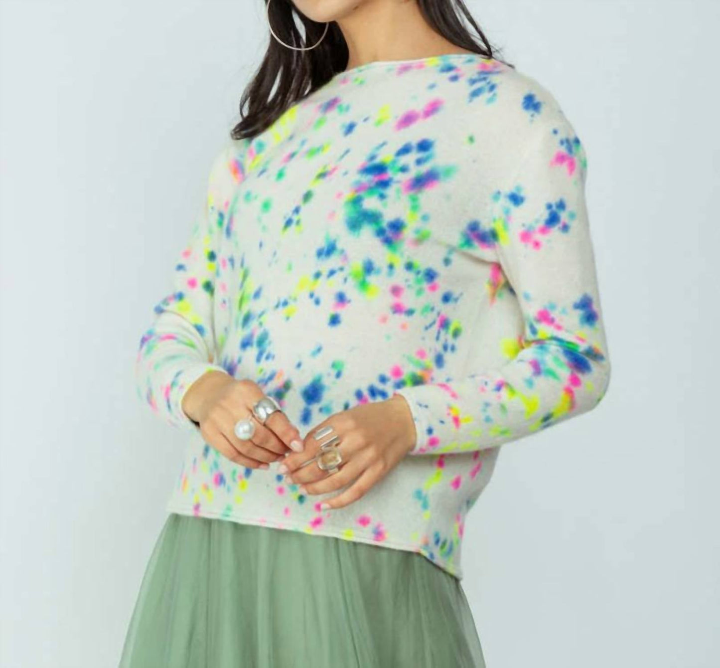 Kaschmirpullover mit langen Ärmeln