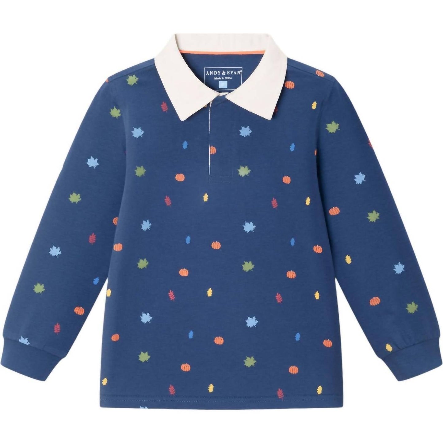 Kinder Rugby-Shirt mit Herbstmotiv