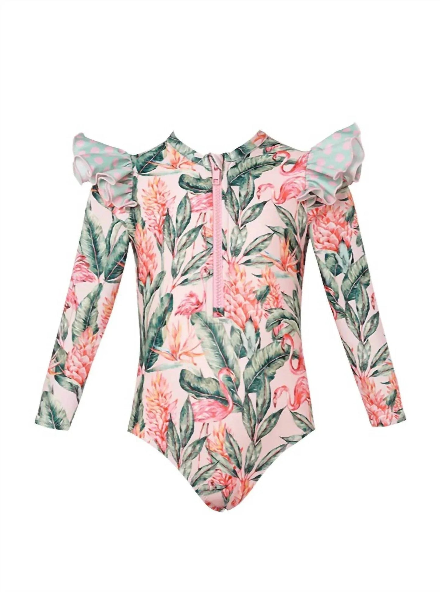 Girl's Zipper Long Sleeve One Piece