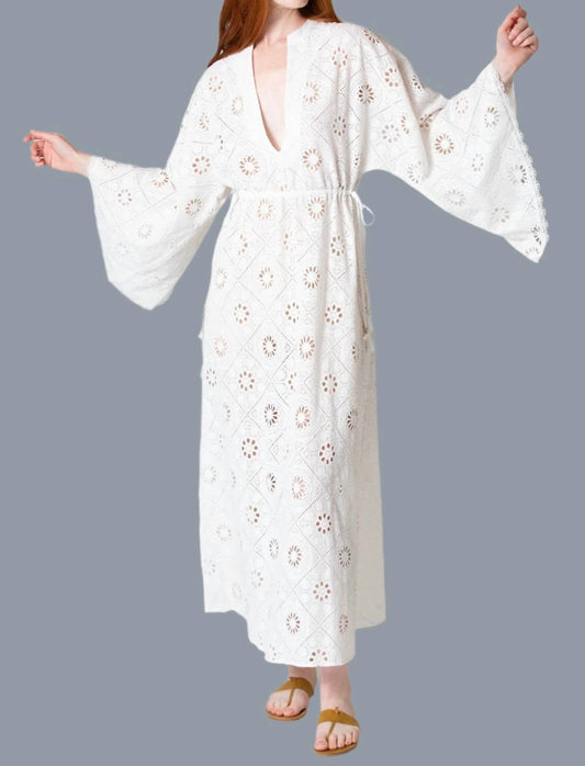 Ieva Diamond-Ösen-bestickter Kaftan
