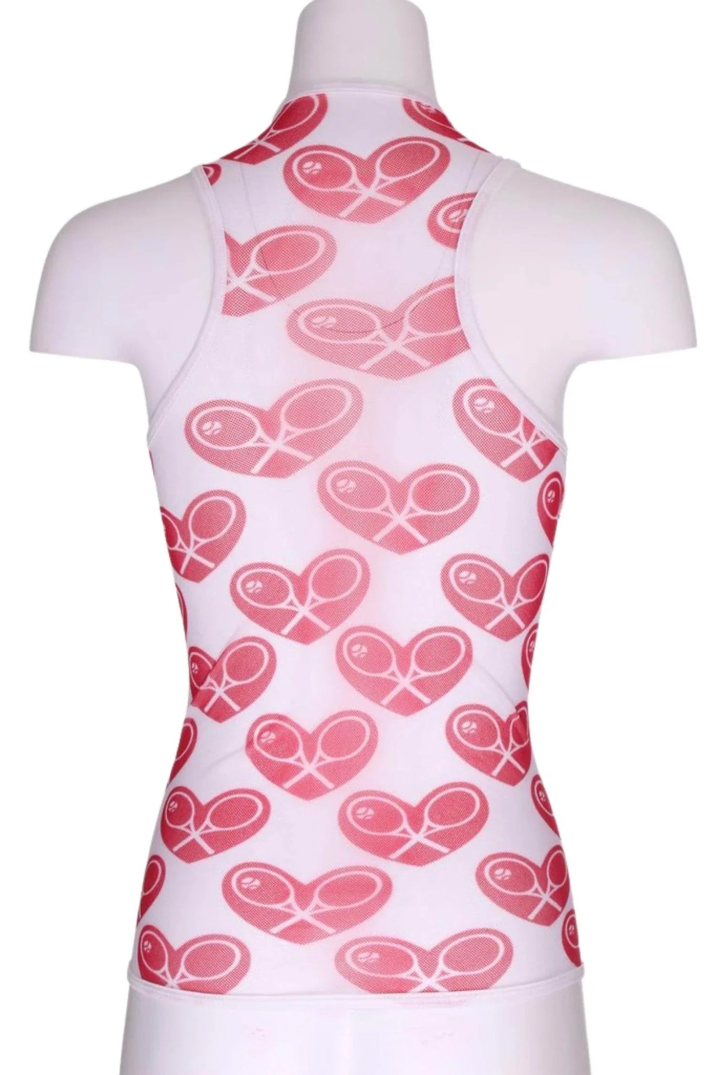 Damen Mid Heart Mesh V-Tanktop