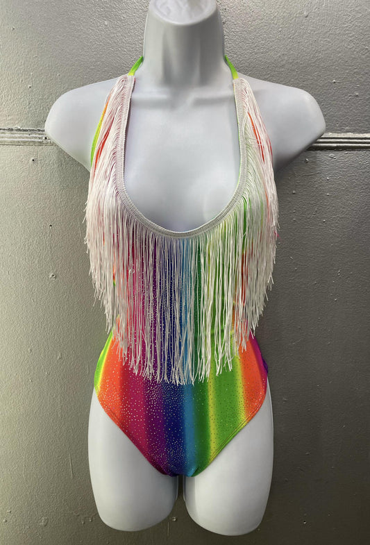 Women's Fringe Benefits Holographic Bodysuit