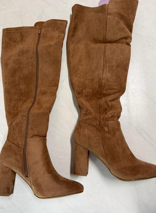Women's Wide Calf Suede Knee High Boots