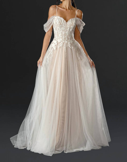 A-line Off-shoulder Wedding Dress