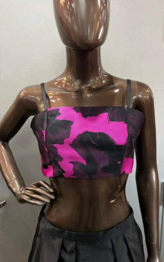 Zinzane Abstract Floral Bandeau and Jacket Set