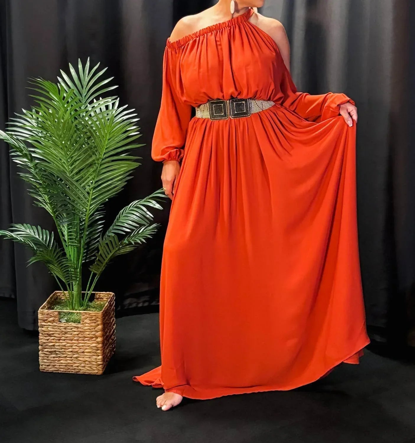 Maxikleid „Rostfarbene Ausstrahlung“