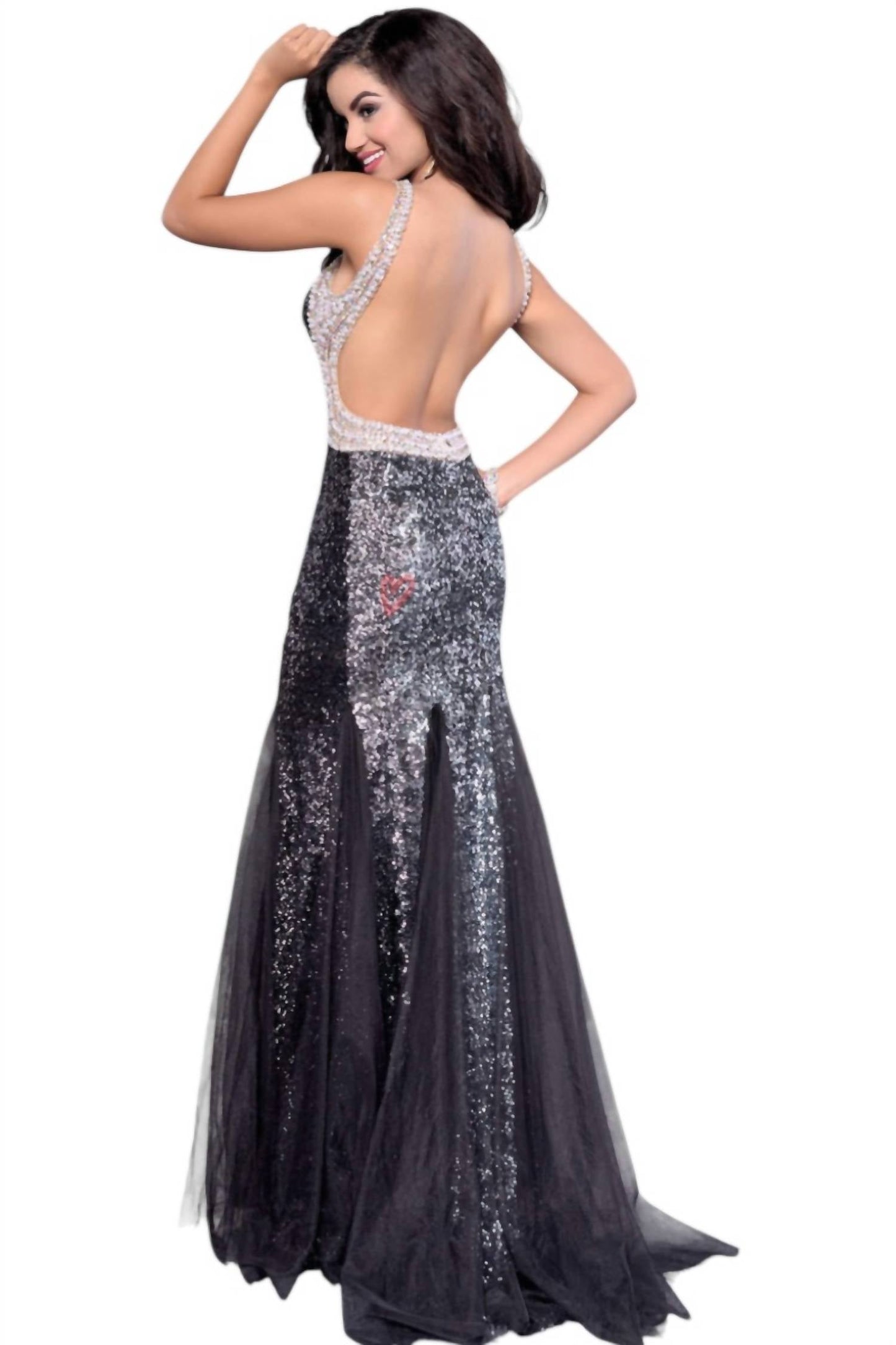 Ärmelloses Maxi-Meerjungfrauenkleid