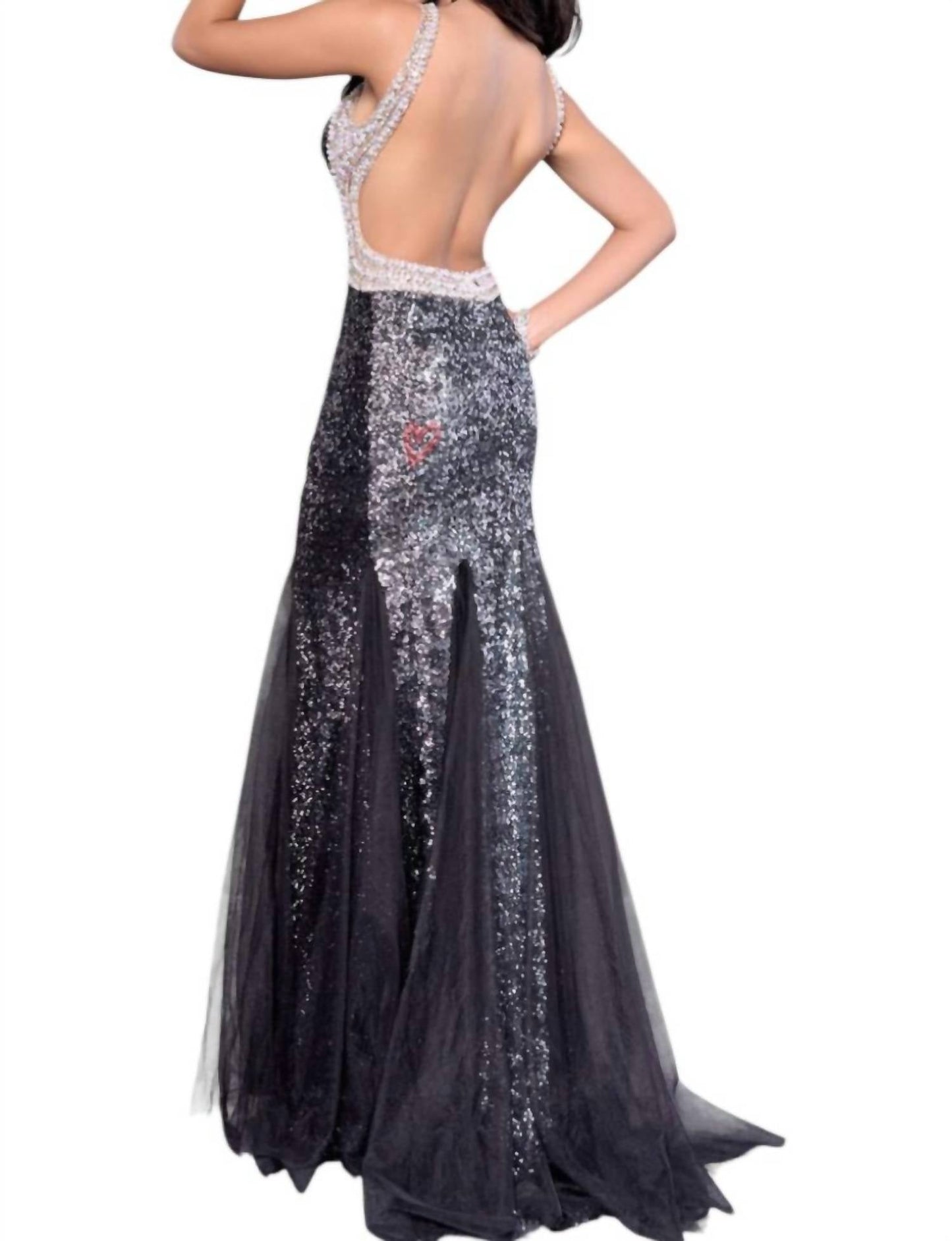 Ärmelloses Maxi-Meerjungfrauenkleid