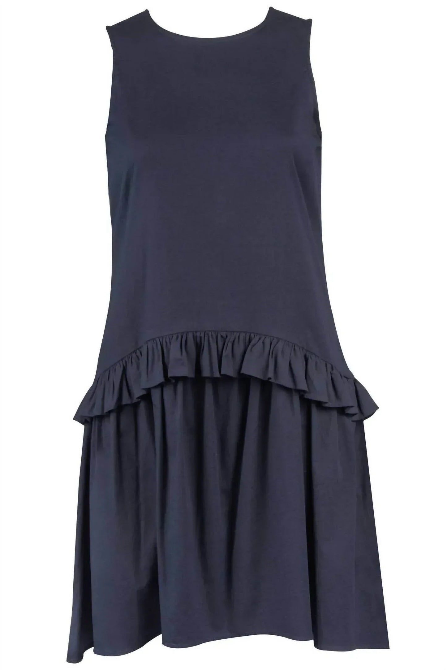 Sleeveless Knee Length Ruffle Dress